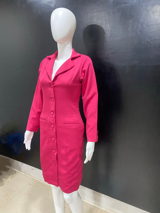 CLEARANCE Fuscia Blazer Midi