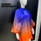 Glass Ombre Blue Orange Retro Puff Dress