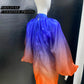 Glass Ombre Blue Orange Retro Puff Dress