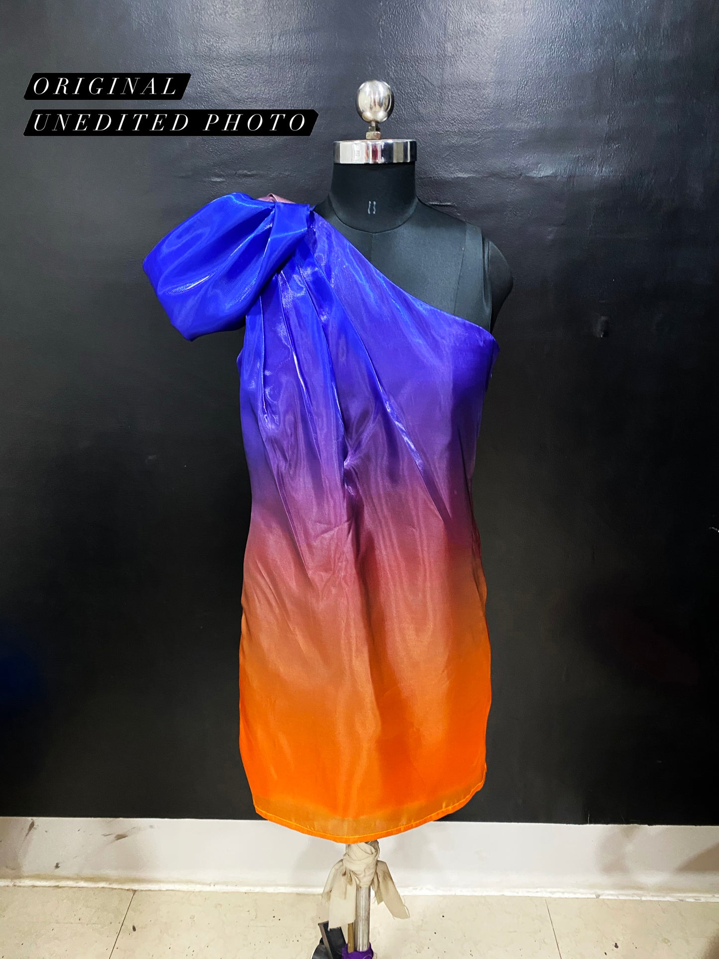 Glass Ombre Blue Orange One Dress