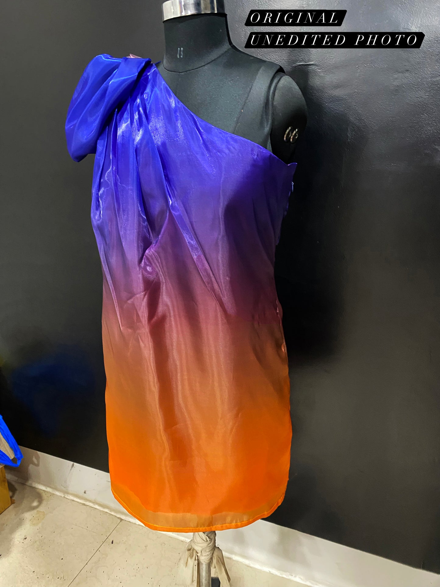 Glass Ombre Blue Orange One Dress