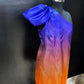 Glass Ombre Blue Orange One Dress
