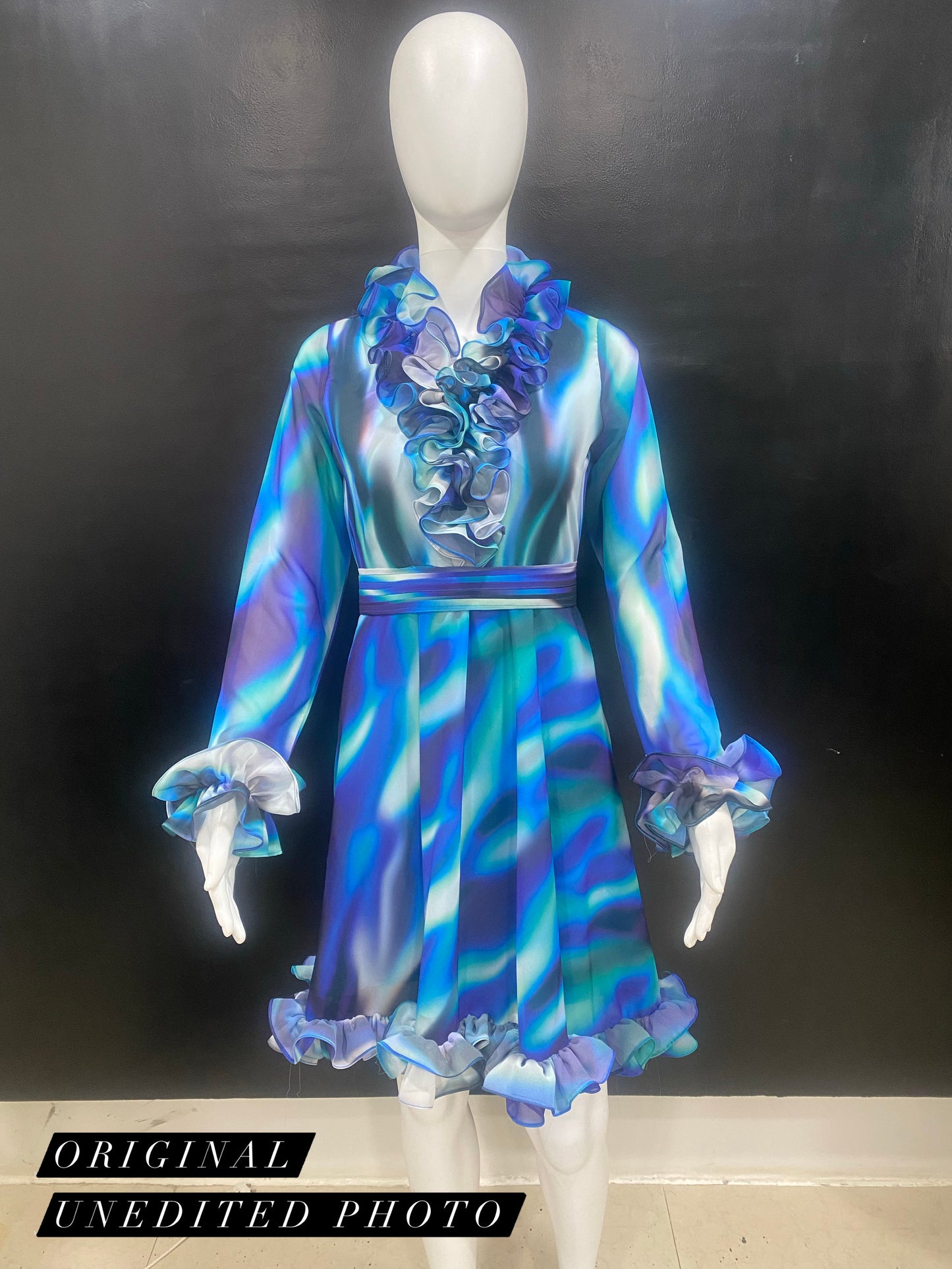 Blue Fantasy Ruffle Dress