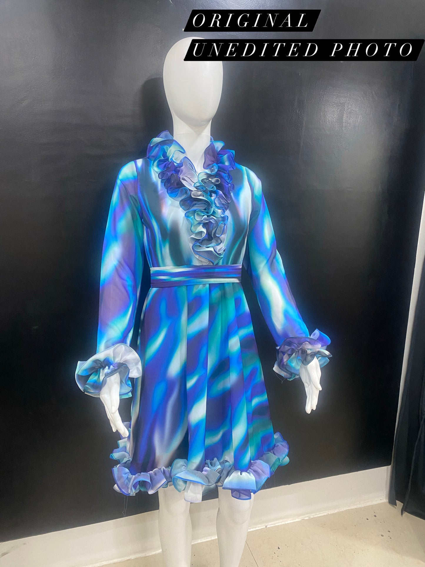 Blue Fantasy Ruffle Dress