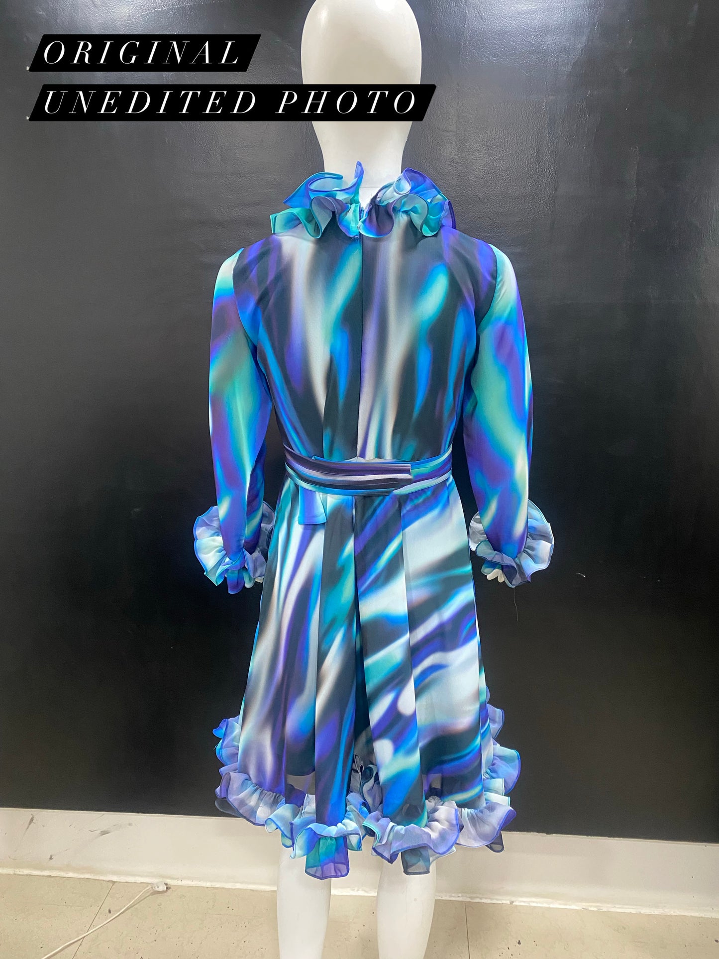 Blue Fantasy Ruffle Dress