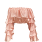 Coral Ruffle Sleeve Drama Top