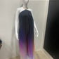 Midnight Black Purple Ombre Halter Gown