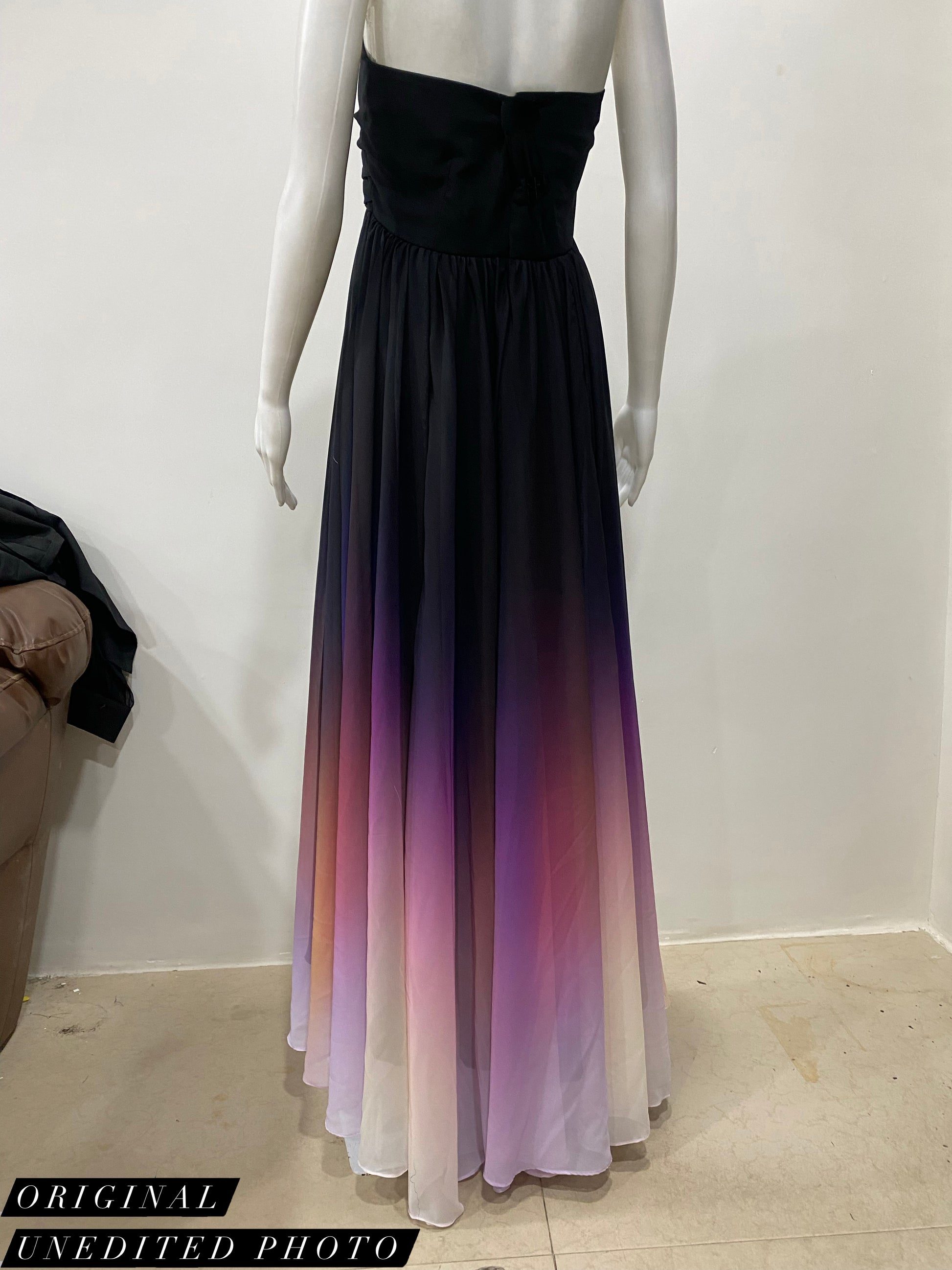 black and purple ombre prom dress FWVR Women's Ombre Lace Up Ruffles Ball Gown Long Prom Quinceanea Dressess BlackBlue 2 at Amazon Women's Clothing store