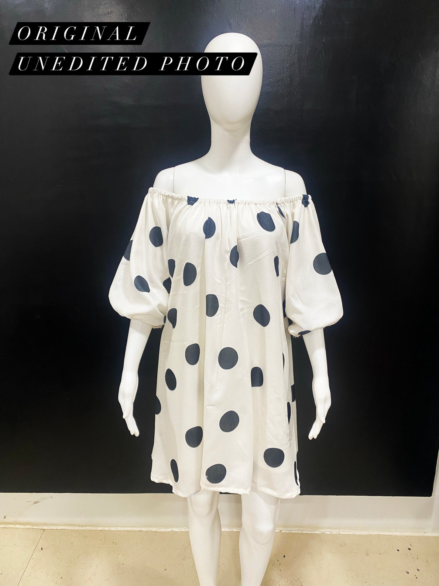 Polka Off Shoulder Dress