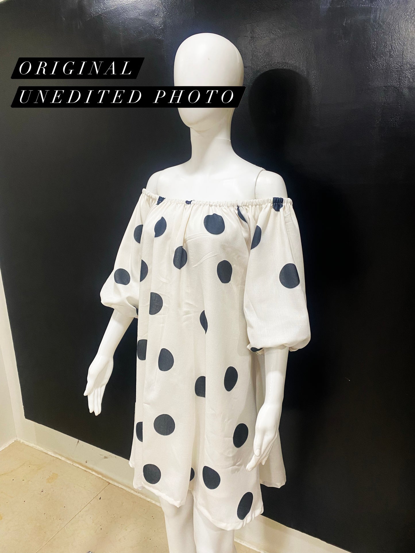 Polka Off Shoulder Dress