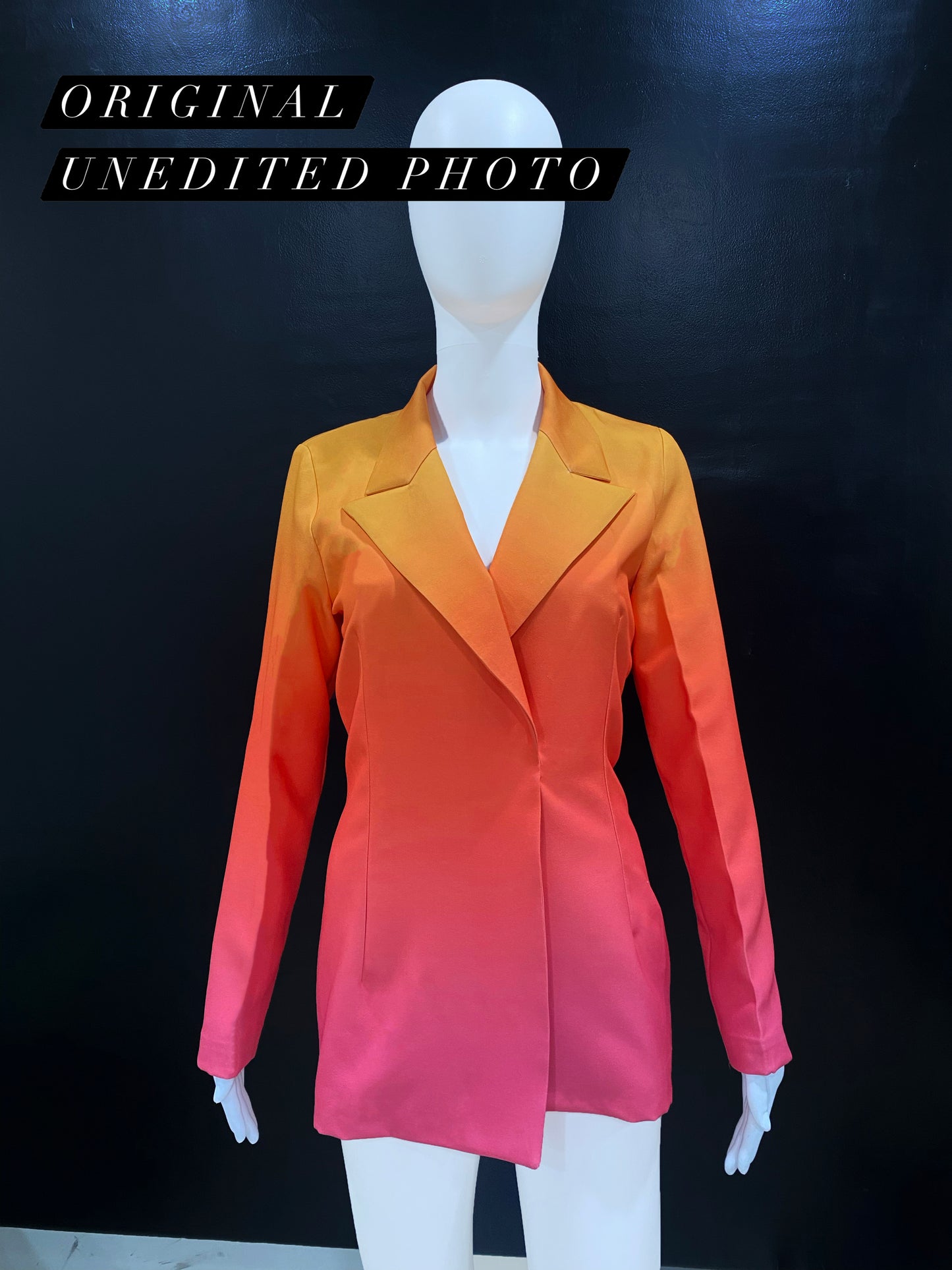 LUXE Ombre Yellow Pink Blazer