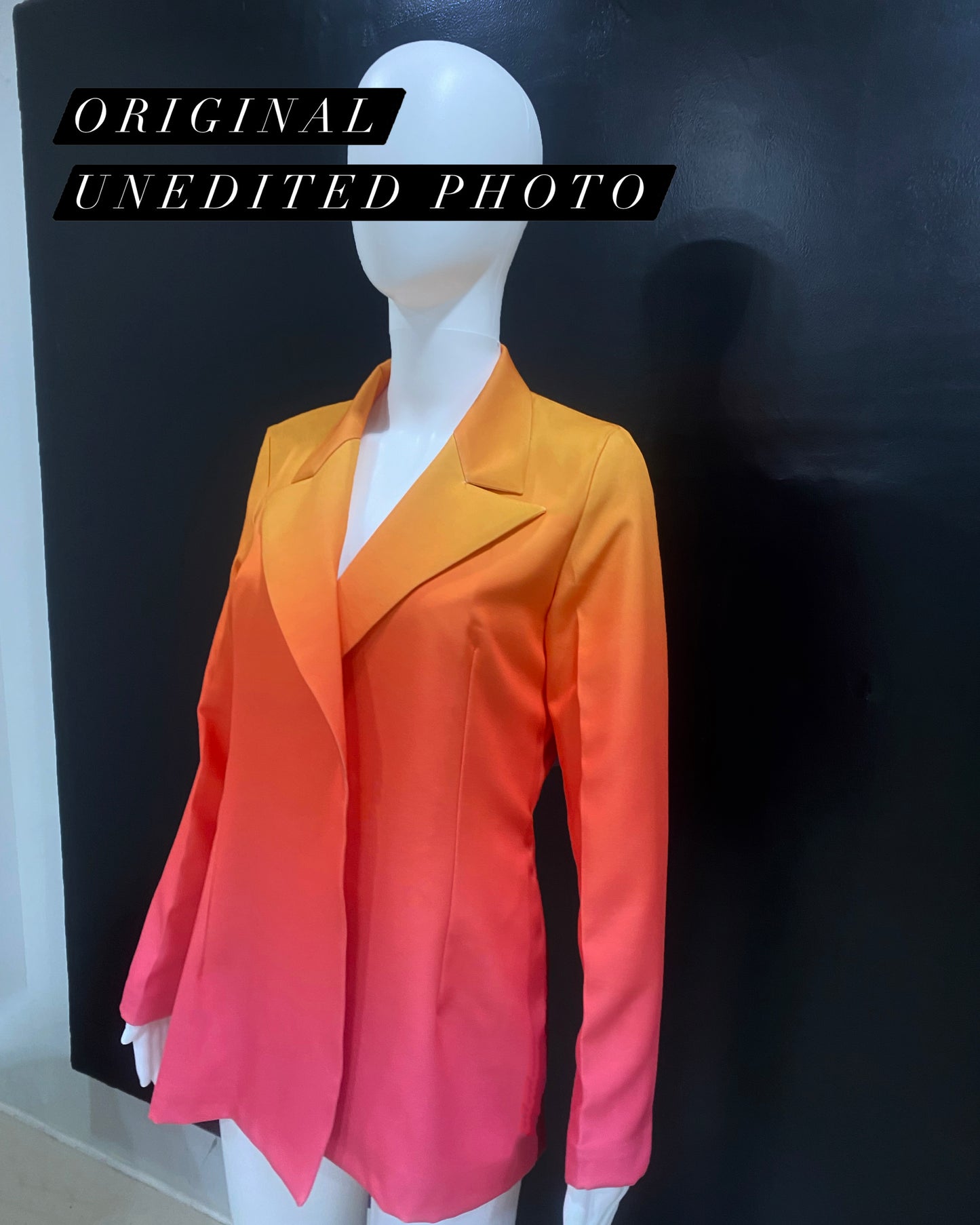 LUXE Ombre Yellow Pink Blazer