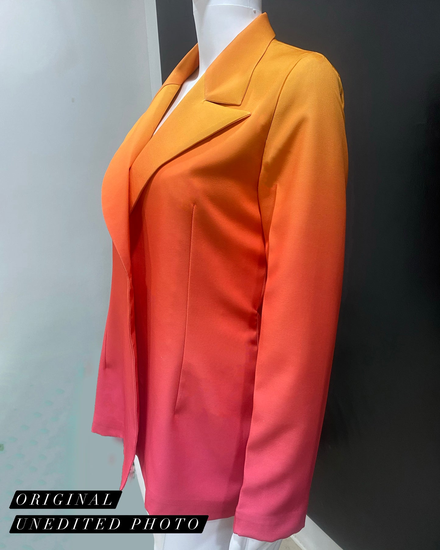 LUXE Ombre Yellow Pink Blazer