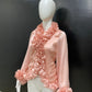Coral Ruffle Neck Top