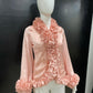 Coral Ruffle Neck Top