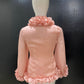 Coral Ruffle Neck Top