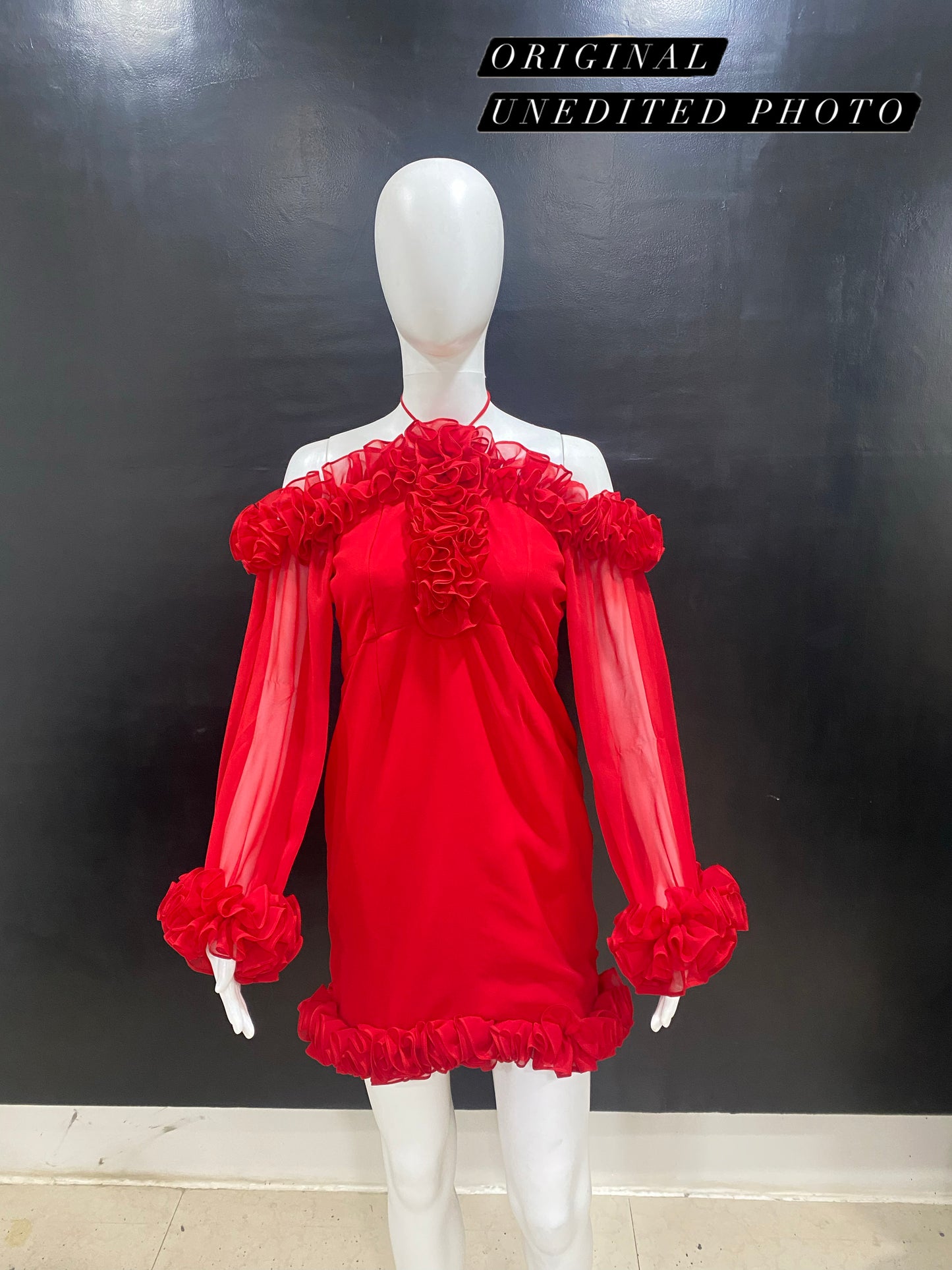 Red Ruffle Dress