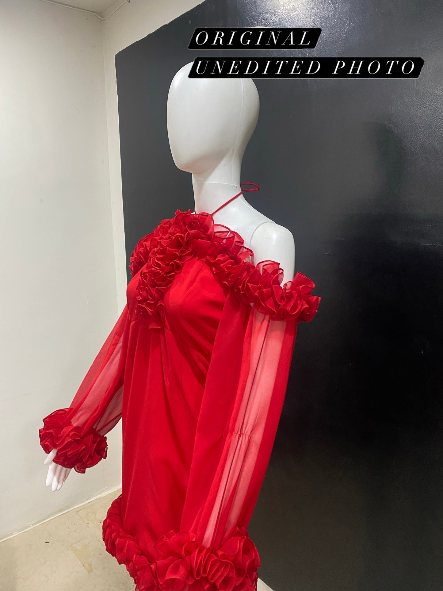 Red Ruffle Dress