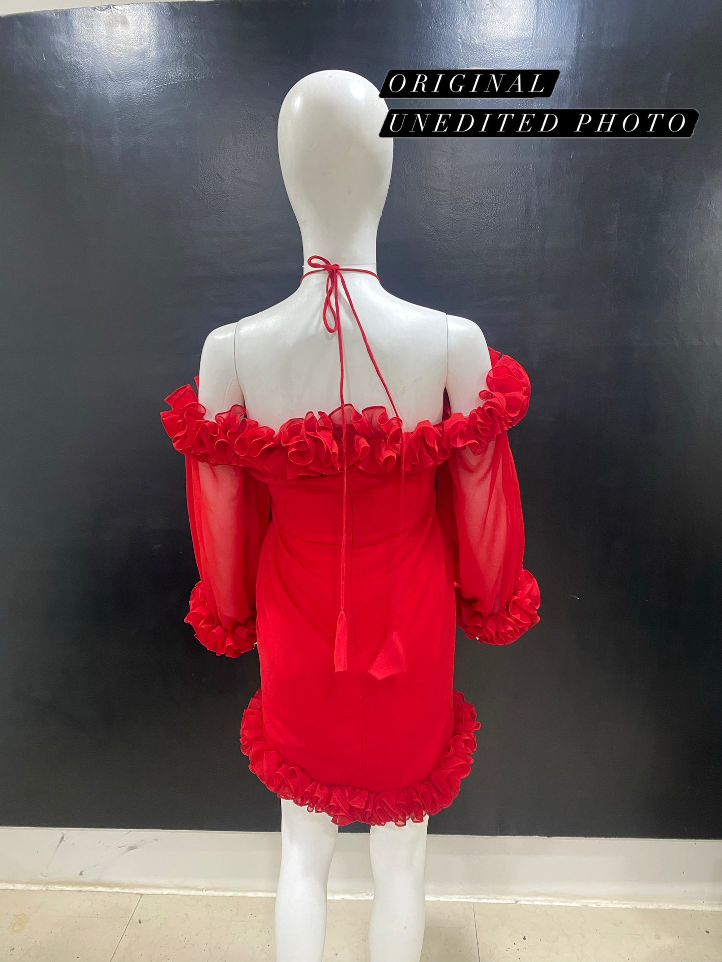 Red Ruffle Dress