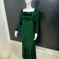 Vintage Retro Emerald Velvet Dress