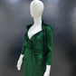 Emerald Vintage Neck Velvet Dress
