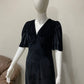 Vintage Sleeve Black Velvet Dress