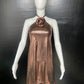 CLEARANCE - Champagne Metal Rose Dress