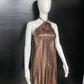 CLEARANCE - Champagne Metal Rose Dress