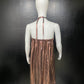 CLEARANCE - Champagne Metal Rose Dress
