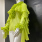 Summer Lime Ruffle Top