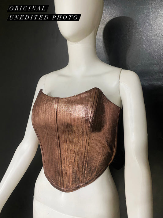 Champagne Metallic Corset