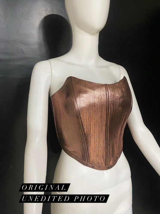 Champagne Metallic Corset