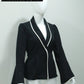 Black Wrap Blazer Top