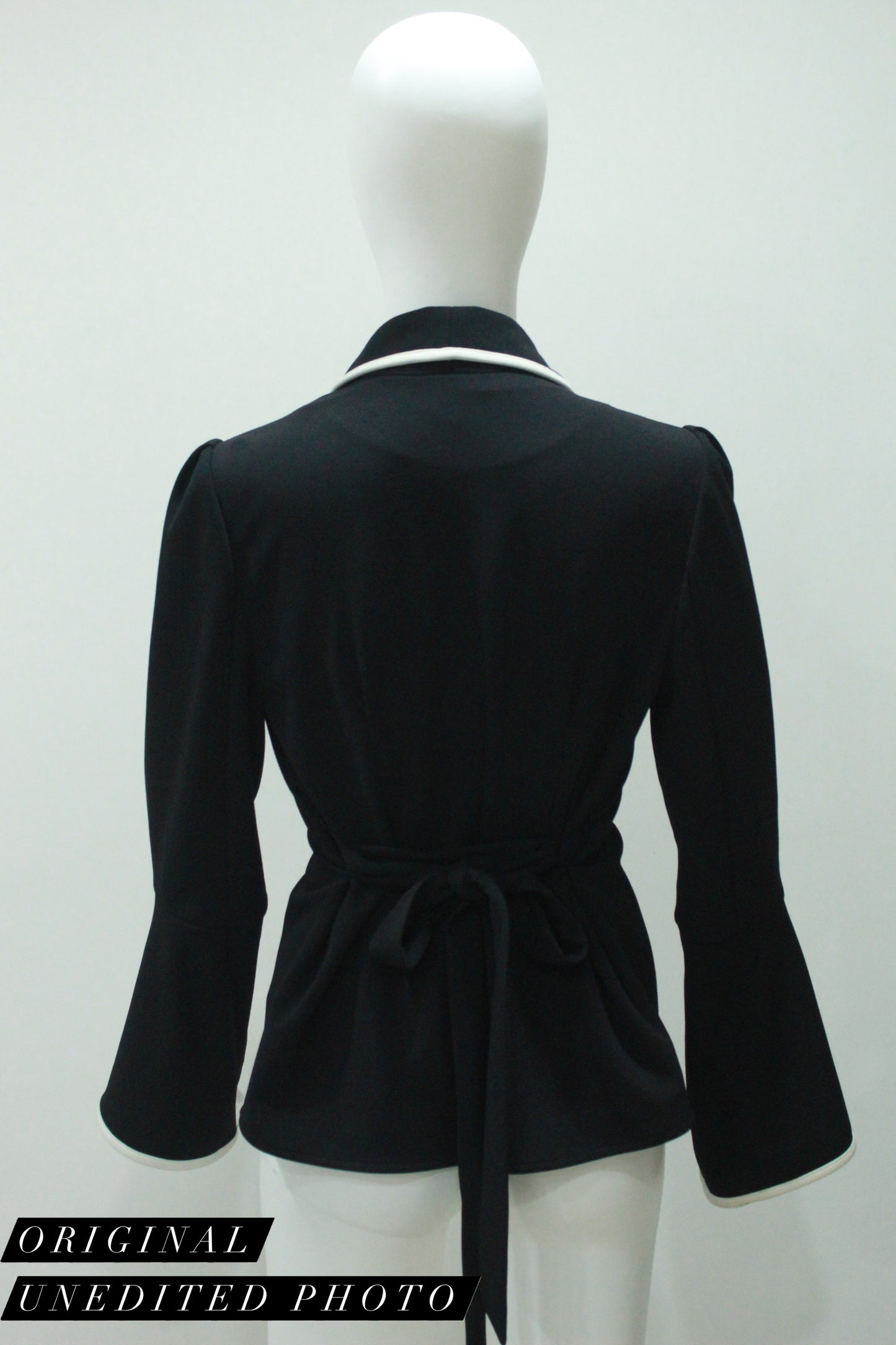 Black Wrap Blazer Top