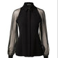 Black Sheer Top