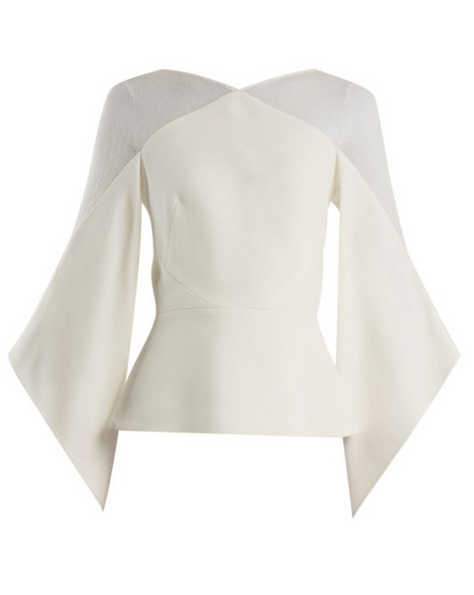 White Sheer Cape Top