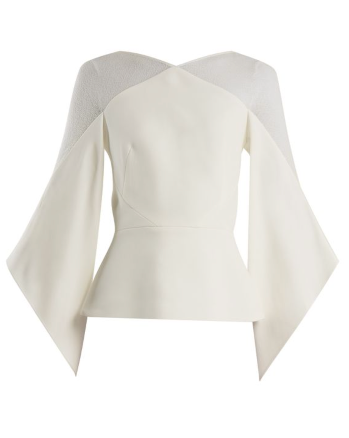 White Sheer Cape Top