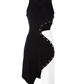 Thierra Black White Asymmetric Dress