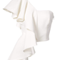 White One Shoulder Ruffle Top