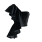 Black One Shoulder Ruffle Top
