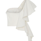 White One Shoulder Ruffle Top
