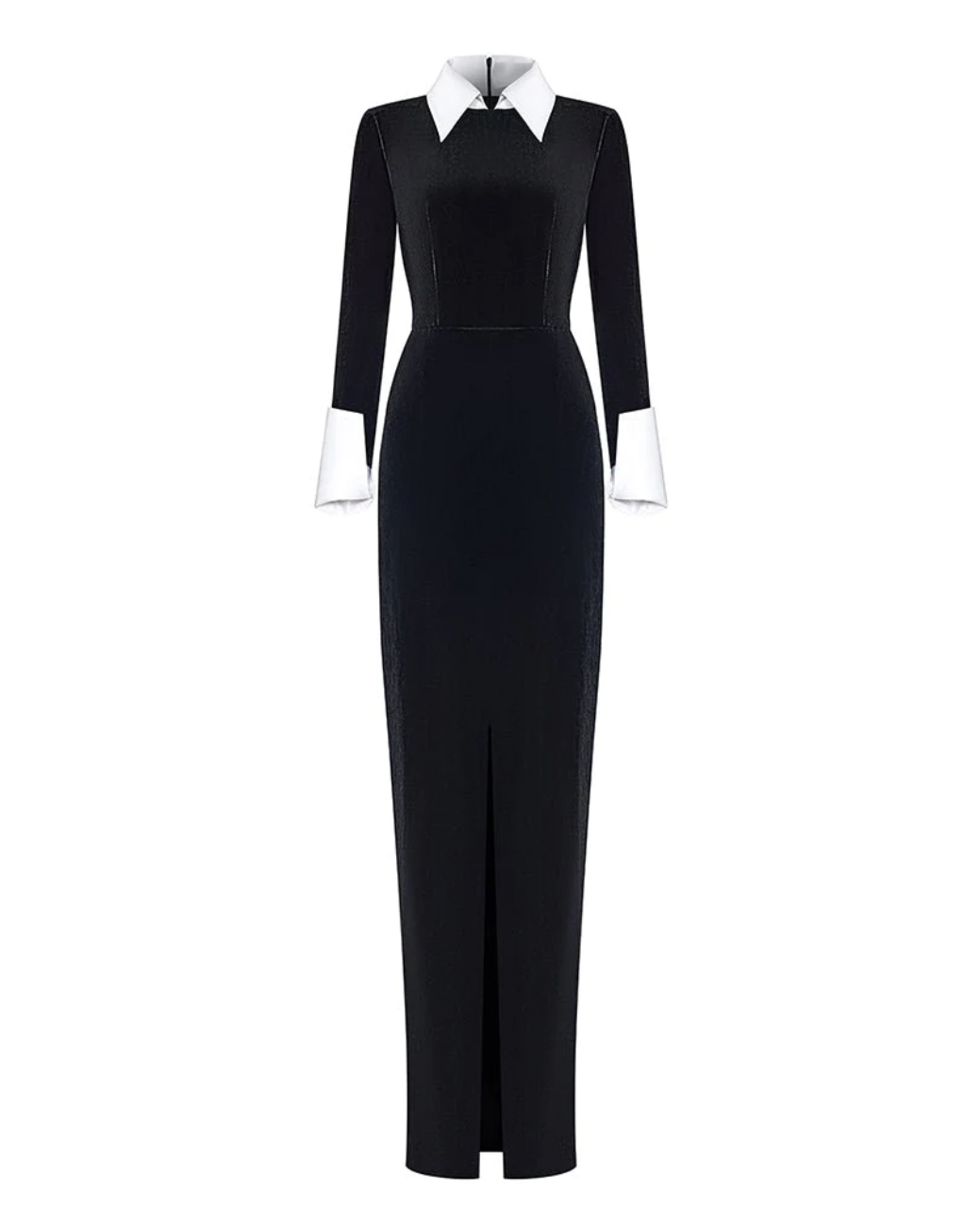 LUXE Black White Collar Cuff Gown Svelte Couture LUXE Black White Collar Cuff Gown Svelte Couture