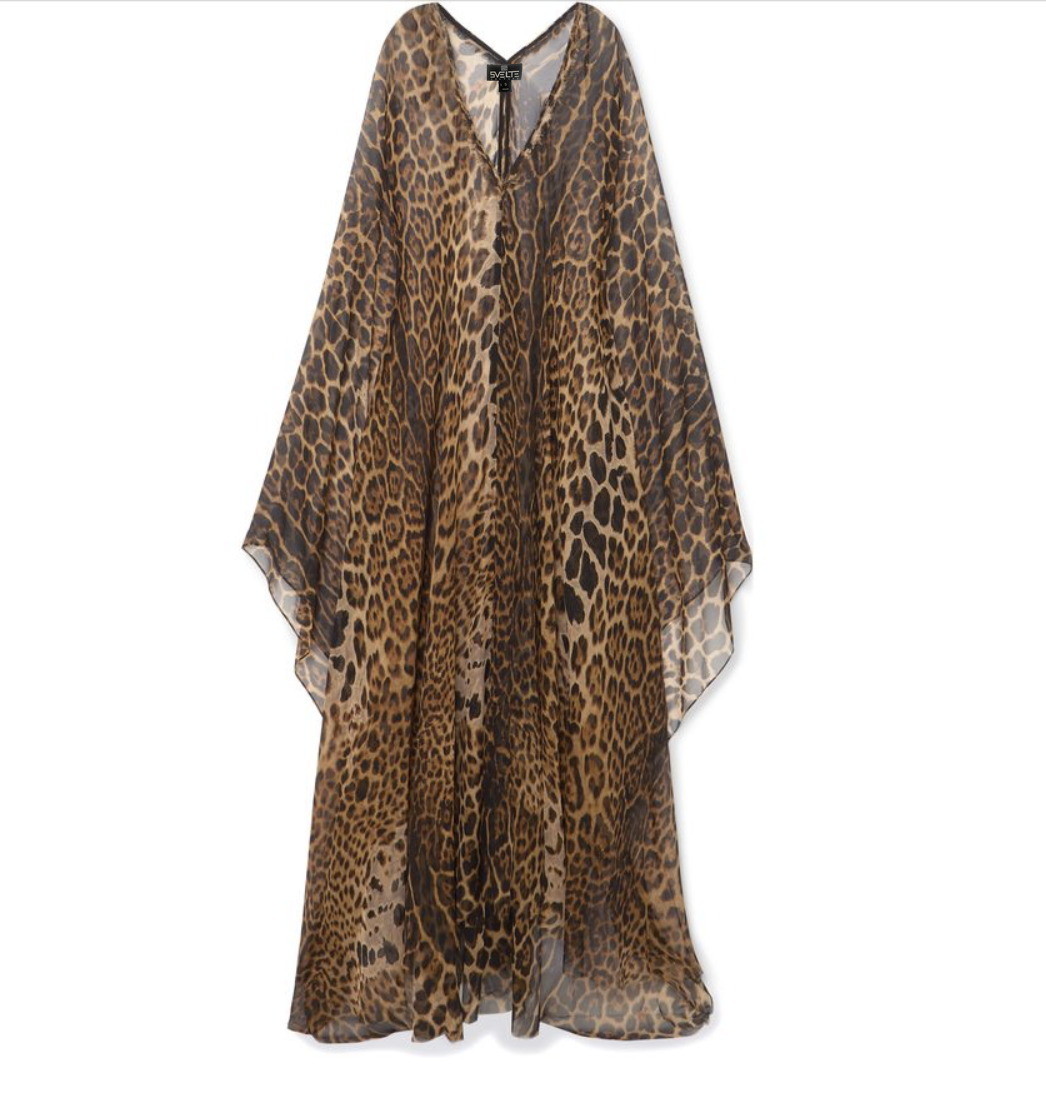 Leopard Kaftan Cover Up