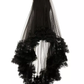 LUXE Tulle Ruffle Drama Black Gown