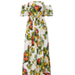 Lemon Cold Shoulder Maxi