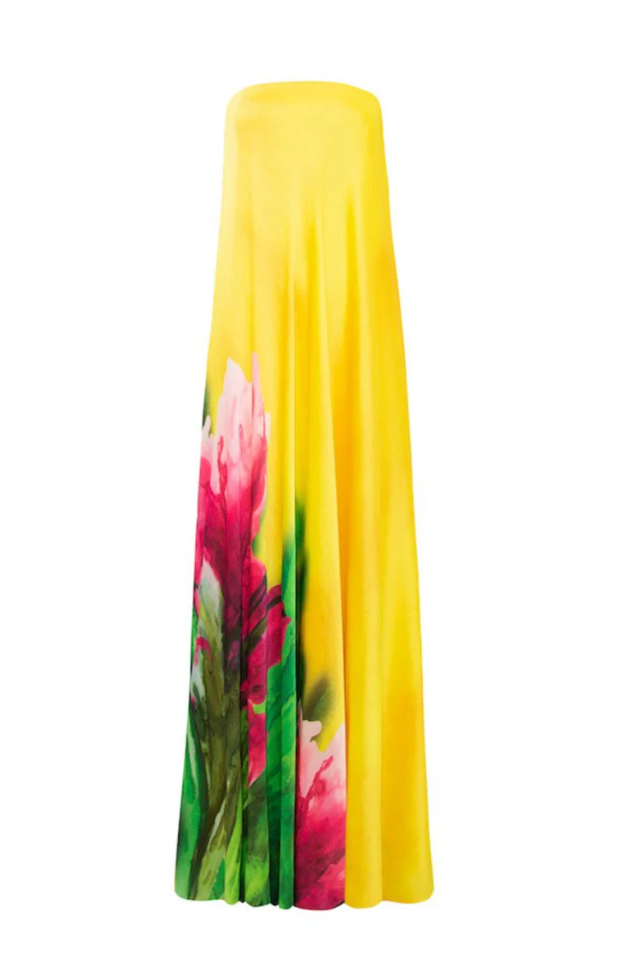 Yellow Peony Tube Gown