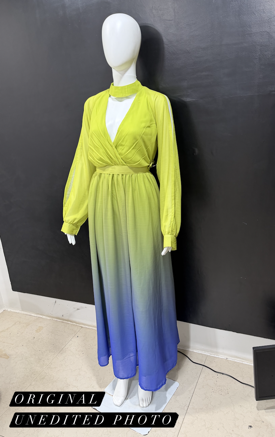 Lime Lilac Ombre Midi