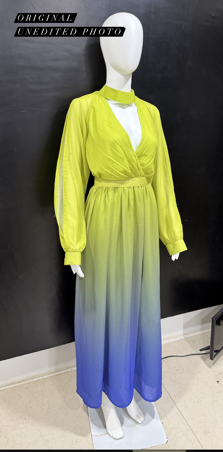 Lime Lilac Ombre Midi