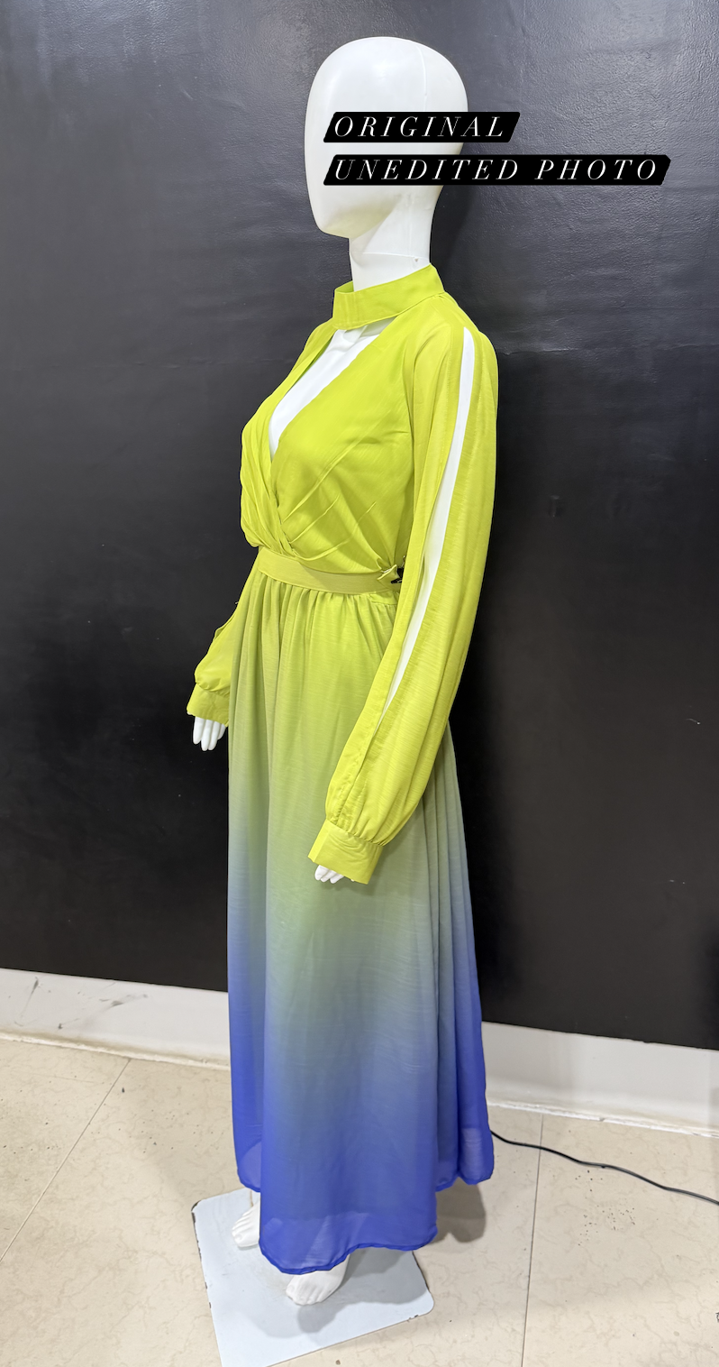 Lime Lilac Ombre Midi