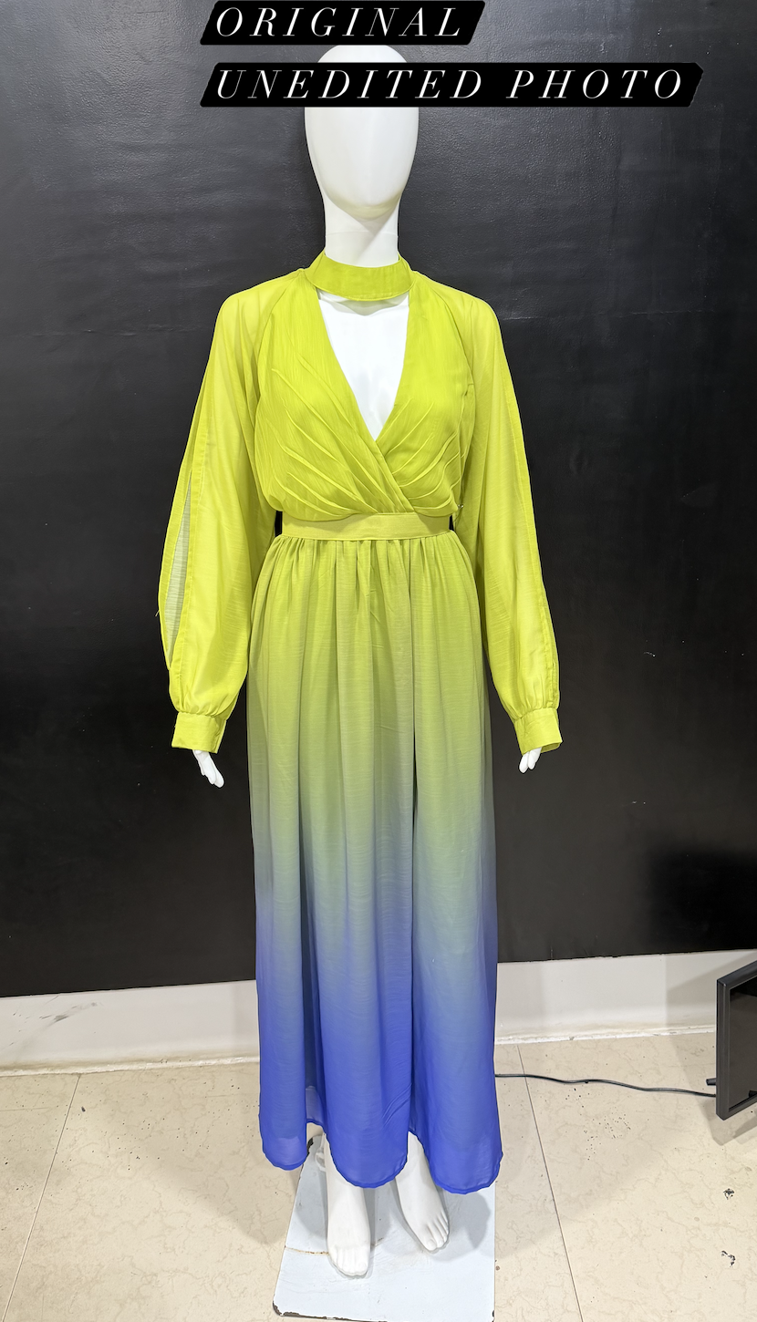 Lime Lilac Ombre Midi